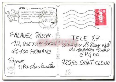 Route de Combe Laval — widok tunelu i krajobrazu — wydawca nieodczytalny — Rewers