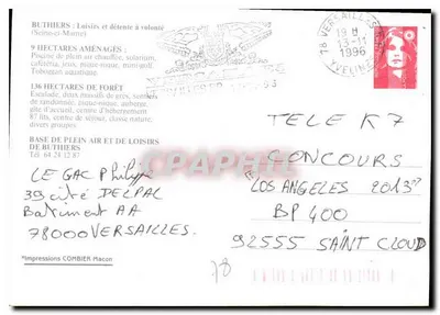 Baza wypoczynkowa Buthiers — Impressions Combier, Macon — Rewers