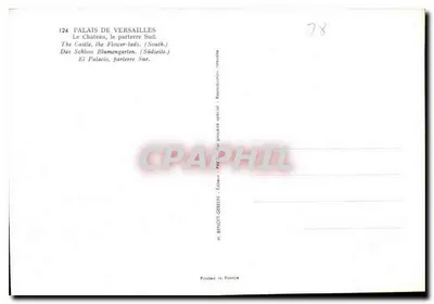 Palácio de Versailles — O Castelo, o parterre Sul — H. Benoit-Greblin, n°124 — Verso
