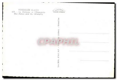 Versailles (S.-et-O.) — O Castelo e a Orangerie — Editor: H. d'Art. A.P. n°407 — Verso
