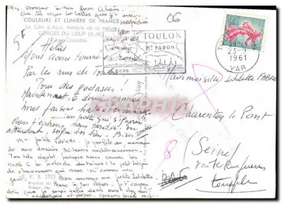 Góry Loup — wodospady i dom nad wodą — wydawca Yvon, nr 8 — Rewers