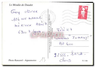 O Moulin de Daudet — Aiguemortes — Foto Rancurel - Aiguemortes — Verso