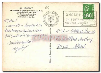 Lourdes — Basílica, o Gave e os novos pontes — Edição Edlyx, n°35 — Verso