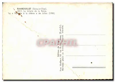 Rambouillet (Seine-et-Oise) — A «Nimfa com cabra» de Julien (1785) — Yves Hodbert — Verso