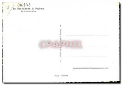 A Bénédictine em Fécamp — O Laboratório — Edição da Bénédictine em Fécamp — Verso