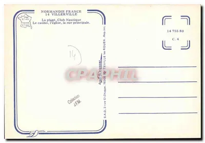 Villerville — widok panoramiczny — S.A.D. Gibogene, Rouen — Rewers