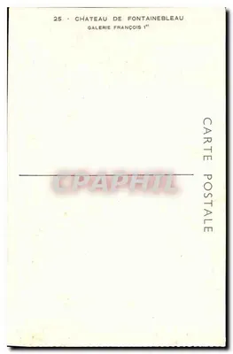 Castelo de Fontainebleau — Galeria François 1er — Graphphil — Verso