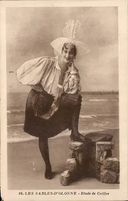 Les Sables-d'Olonne — Studie van Hoeden — Uitgever J. Fortin