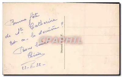 Jovem mulher em vestido bordado — sob a lua — editor A. Noëter n°1521 — Verso