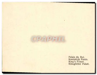 Palácio do Rei — Bruxelas — editor M. Lus, número de série não visível — Verso