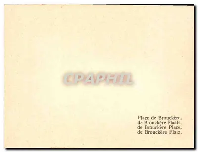 Place de Brouckère — Bruxelas — editor J. Luls, número de série não visível — Verso