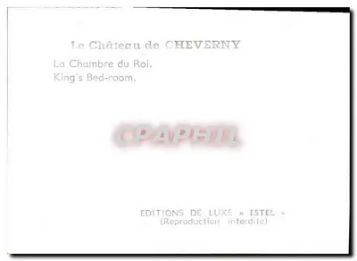 Pokój Królewski — Zamek Cheverny — Wydawnictwo Luksusowe « Estel » — Rewers