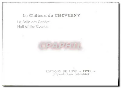 O Castelo de Cheverny — A Sala dos Guardas — Edições de Luxo « Estel » — Verso
