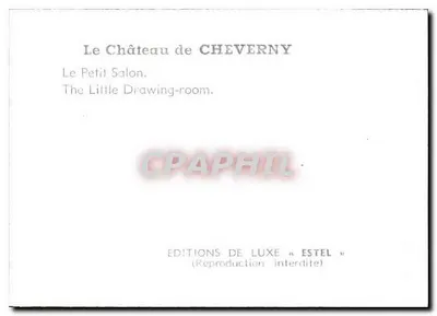 Het Kasteel van Cheverny — Het Kleine Saloon — Luxeuitgaven « Estel » — Achterkant