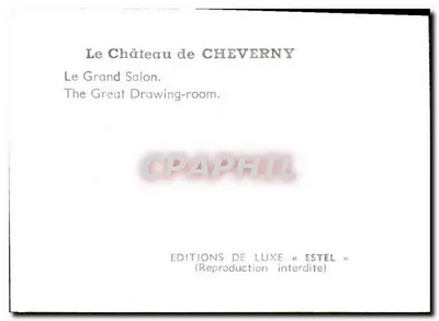 Zamek Cheverny — Wielki Saloon — Wydawnictwo Luxe « Estel » — Rewers