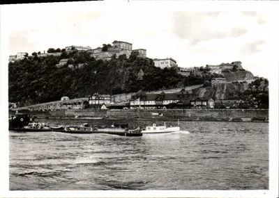 Coblence - A Cidadela — vista do rio Reno e dos barcos — n° 5