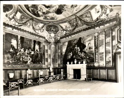 Sala de desenho da Rainha — Hampton Court — editor desconhecido, número de série não visível