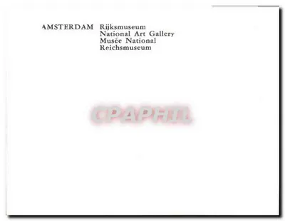 Amsterdã — Rijksmuseum — editor desconhecido, número de série não visível — Verso