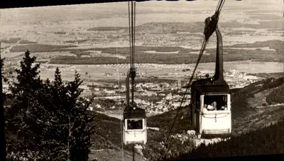 Schauinslandbahn (1286 m ü. M.) — Vista para Freiburg i. Br. — Nr. 55