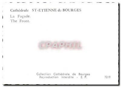 Katedra Świętego Etienne w Bourges — Fronton — Kolekcja Katedry w Bourges, nr 7219 — Rewers
