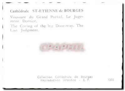 Katedra św. Etienne w Bourges — Wzgórze Wielkiego Portalu. Ostateczny Sąd — Zbiór Katedry w Bourges, nr 7202 — Rewers