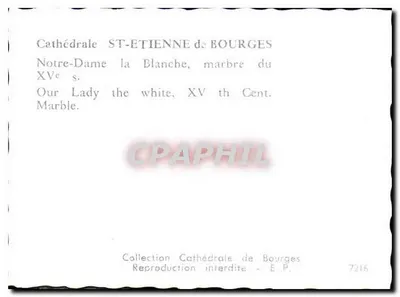 Notre-Dame la Blanche — Katedra Świętego Etienne w Bourges — marbre du XVe siècle — Rewers