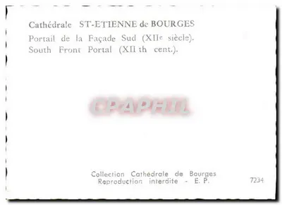 Portał fasady południowej — Katedra Świętego Etienne w Bourges — Kolekcja Katedry w Bourges, nr 7234 — Rewers