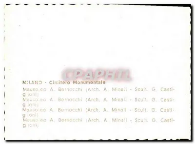 Mauzoleum A. Bernocchi — Miejski Cmentarz Monumentalny w Mediolanie — Architekt A. Minaili, Rzeźbiarz G. Castiglioni — Rewers