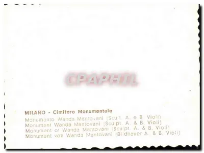 Monument Wanda Mantovani — Cimitero Monumentale — Skulptorzy A. & B. Violi — Rewers