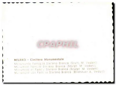 Monument rodzinny Stefano Branca — Cimitero Monumentale, Mediolan — Rzeźba M. Vedani — Rewers