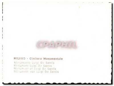 Monument Luigi De Santis — Mediolan — Cimitero Monumentale — Rewers