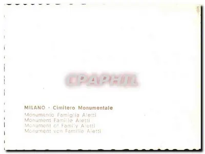 Monument rodziny Aletti — Cimitero Monumentale w Mediolanie — Rewers