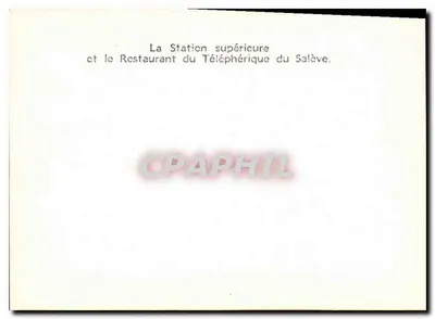 Estação superior e Restaurante do Teleférico do Salève — Verso