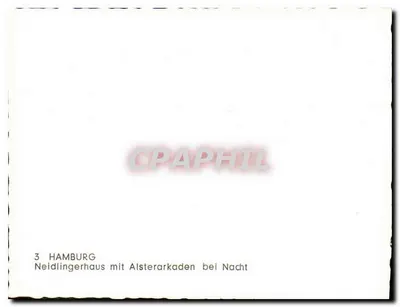 Hamburg — Neidlingerhaus z Alsterarkaden w nocy — seria 3 — Rewers
