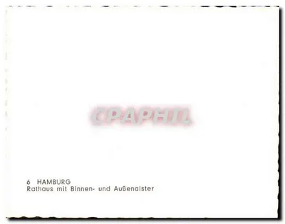 Hamburg — Rathaus z Binnen- i Außenalster — Rewers