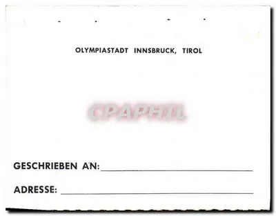 Widok z powietrza Innsbruck — góry i rzeka — wydawca nieznany, numer seryjny nie widoczny — Rewers