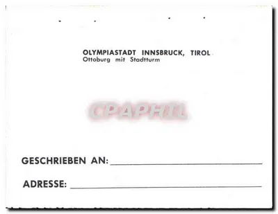 Ottoburg z wieżą miasta — Innsbruck, Tyrol — numer seryjny nie widoczny — Rewers