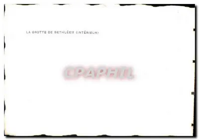 Jaskinia Betlejem — wnętrze — wydawca nieznany, numer serii nie widoczny — Rewers