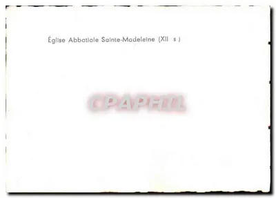 Igreja Abbatial Sainte-Madeleine (século XII) — Verso