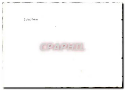 Saint-Père — widok wsi z kościołem i bykami — Rewers