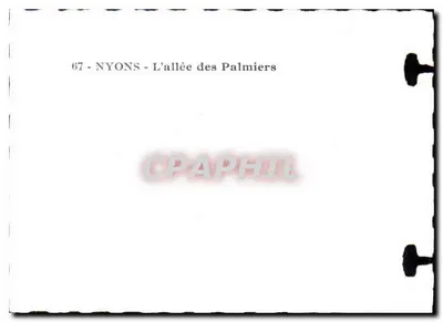 Nyons - A avenida dos Palmeiros — n°67 — Verso