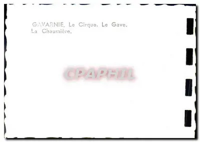 Gavarnie — O Circo, O Gave, A Chaumière — Editor não identificado — Verso