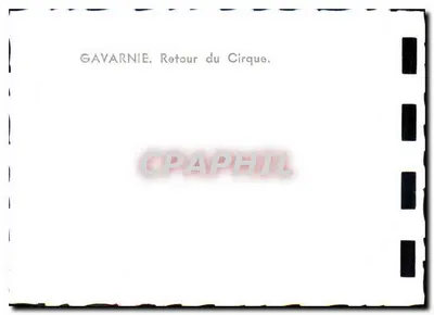 Gavarnie — Retorno do Circo — Verso