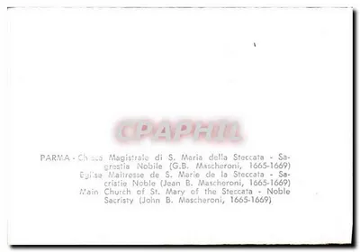 Parma — Sagrestia Nobile Kościoła Magistralnego S. Maria della Steccata (G.B. Mascheroni, 1665-1669) — Rewers
