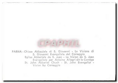 Wizja św. Jana — klasztor abbatyjski S. Giovanni w Parmie — autor: Antoine Allegri zwany Correggio — Rewers