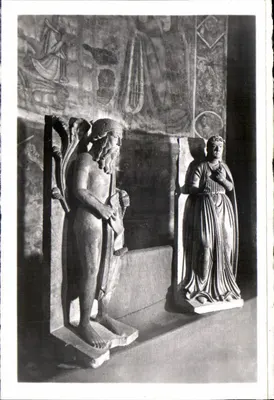 Parma - Baptistério - A Primavera e o Outono (B. Antelami, XII século)