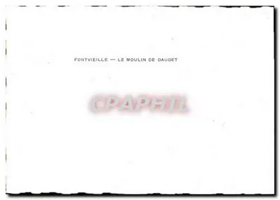 Fontvielle — O Moulin de Daudet — Editora Éditions de la Poste — Verso
