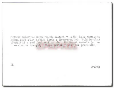 Kaplica Świętych — szpital w Sedletu — nr 036384 — Rewers