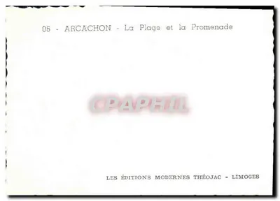 Arcachon — Plaża i Promenada — Les Éditions Modernes Théojac, Limoges, n°06 — Rewers