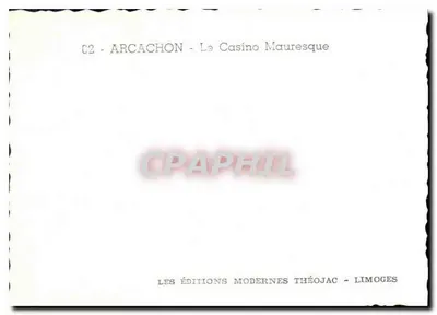 Arcachon — Kasyno Maurskie — Wydawnictwo Modernes Theojac, Limoges — Rewers